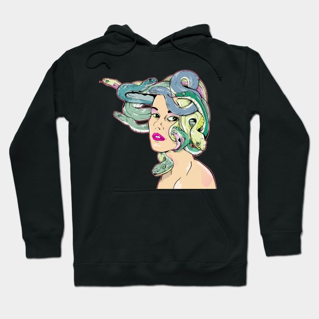 Medusa Greek Goddess Hoodie by mailboxdisco